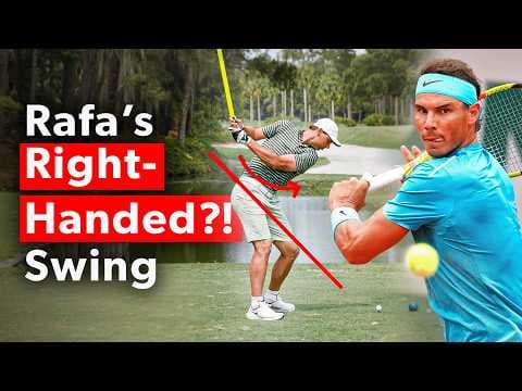 Tennis legend Rafael Nadal's UNIQUE golf swing explained