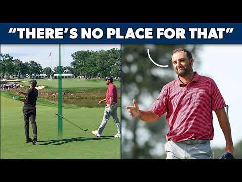 Scottie Scheffler concedes hole after fan yells in Nico Echavarria's swing at 2026 Presidents Cup